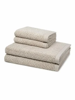 Möve Heimtextilien<Handtuchset 4-teilig - Brooklyn braun strukturiert