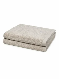 Möve Heimtextilien<Handtuchset 2-teilig - Brooklyn braun strukturiert