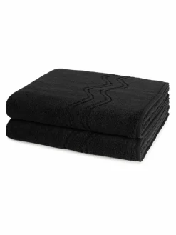Ross Heimtextilien<Handtuchset 2-teilig - Cashmere feeling schwarz uni