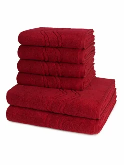 Ross Heimtextilien<Handtuchset 6-teilig - Cashmere feeling rot uni