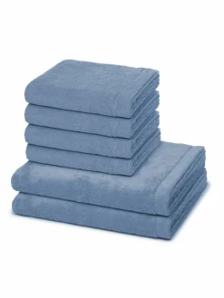 Cawö Heimtextilien<Handtuchset 6-teilig - Lifestyle blau uni