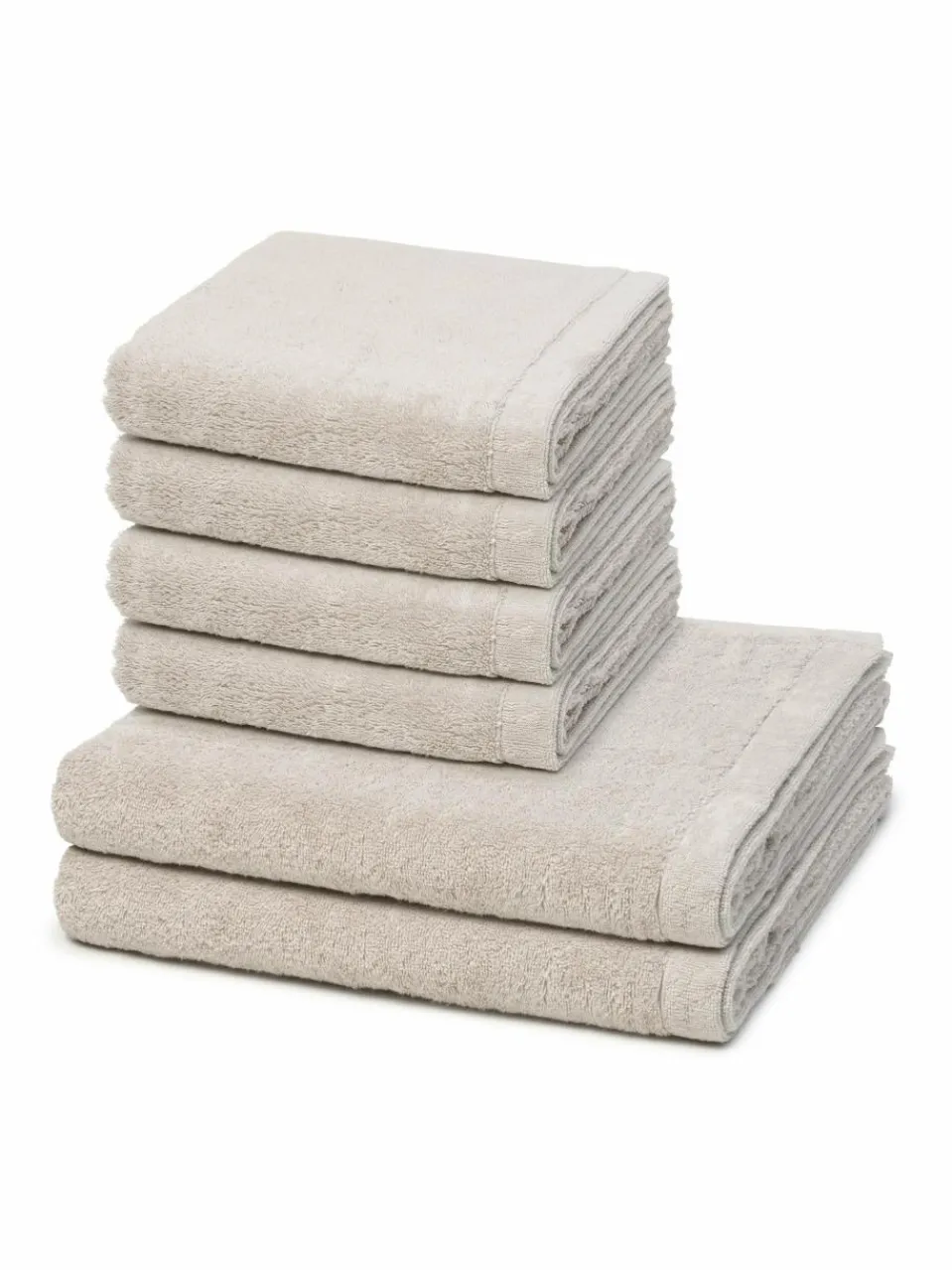 Cawö Heimtextilien<Handtuchset 6-teilig - Lifestyle beige uni