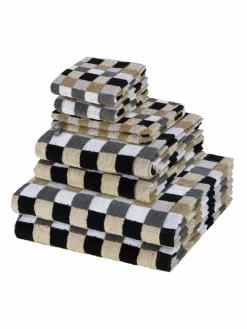 Cawö Heimtextilien<Handtuchset 8-teilig - Lifestyle grau kariert