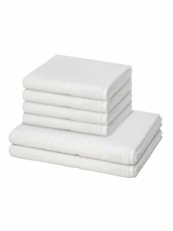 Möve Heimtextilien<Handtuchset 6-teilig - Pearl weiß uni