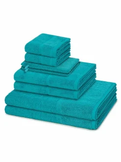 Möve Heimtextilien<Handtuchset 8-teilig - Pearl türkis uni