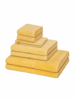 Möve Heimtextilien<Handtuchset 8-teilig - Pearl gelb uni