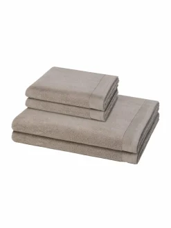 Möve Heimtextilien<Handtuchset 2-teilig - Premium taupe uni