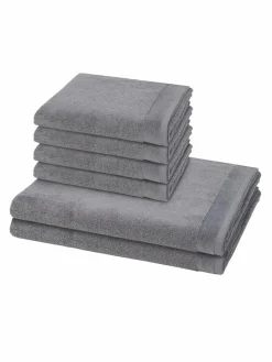 Möve Heimtextilien<Handtuchset 6-teilig - Premium grau uni
