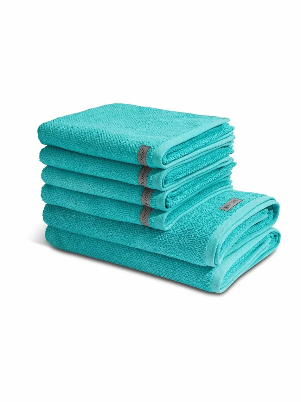 Ross Heimtextilien<Handtuchset 6-teilig - Selection Organic Cotton türkis uni