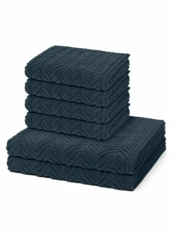 Ross Heimtextilien<Handtuchset 6-teilig - Sensual Skin blau uni