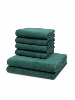 Ross Heimtextilien<Handtuchset 6-teilig - Sensual Skin grün uni