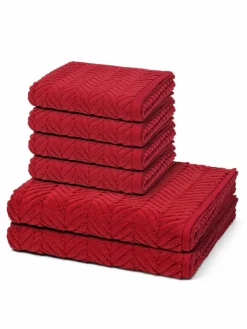Ross Heimtextilien<Handtuchset 6-teilig - Sensual Skin himbeer rot uni