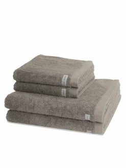 Ross Heimtextilien<Handtuchset 4-teilig - Sinfonie taupe uni