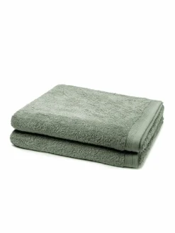 Möve Heimtextilien<Handtuchset 2-teilig - Superwuschel grün uni