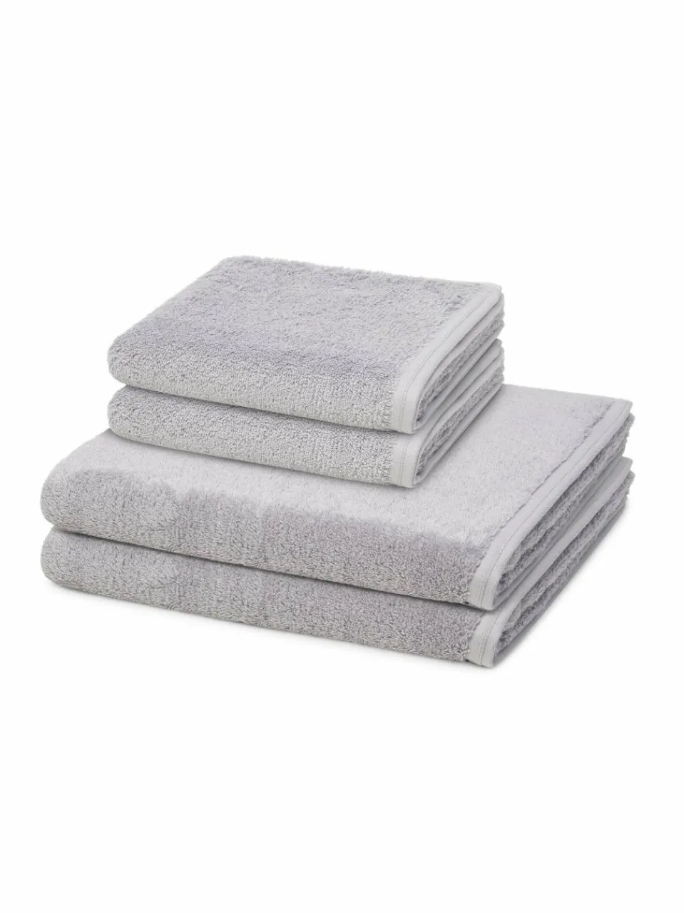 Vossen Heimtextilien<Handtuchset 2-teilig - Vegan Life hellgrau uni