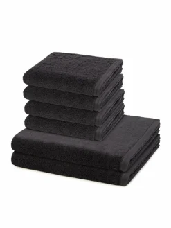 Vossen Heimtextilien<Handtuchset 6-teilig - Vegan Life grau uni