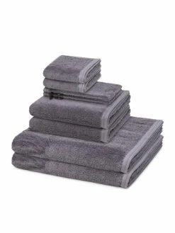 Vossen Heimtextilien<Handtuchset 8-teilig - Vegan Life grau uni