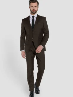 Steffen Klein Anzüge<Herren Anzug - Slim Fit braun uni