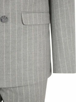 Steffen Klein Anzüge<Herren Anzug Slim-Fit hellgrau strukturiert