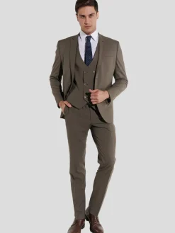 Steffen Klein Anzüge<Herren Anzug Slim-Fit taupe uni