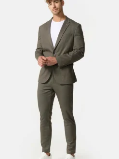 Jeff Anzüge<Herren Anzughose - JFChris braun hellgrau uni