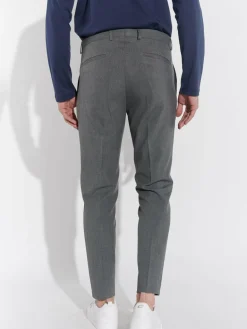 Steffen Klein Anzüge<Herren Anzughose Slim Fit grau uni