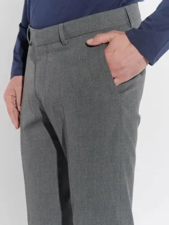 Steffen Klein Anzüge<Herren Anzughose Slim Fit grau uni