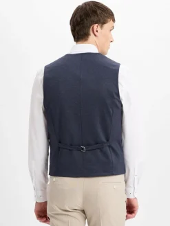 Finshley & Harding Sakkos<Herren Anzugweste marine gemustert