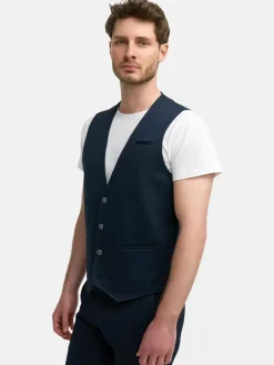 Jeff Anzüge<Herren Anzugweste - JFFinn dark stone anthrazit meliert