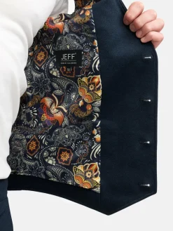 Jeff Anzüge<Herren Anzugweste - JFFinn dark stone anthrazit meliert