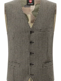 CG - CLUB of GENTS Anzüge<Herren Anzugweste mit Woll-Anteil - Morley schoko beige kariert