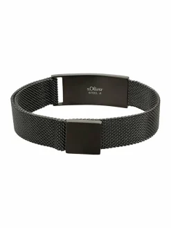 s.Oliver Schmuck<Herren Armband schwarz uni