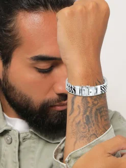 KUZZOI Schmuck<Herren Armband silber uni