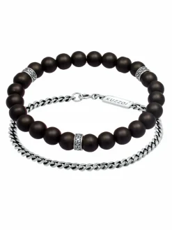 KUZZOI Schmuck<Herren Armband schwarz uni