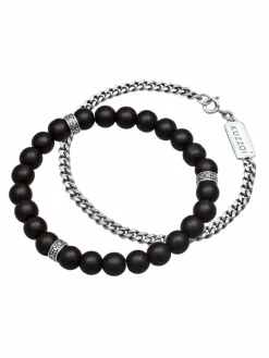 KUZZOI Schmuck<Herren Armband schwarz uni