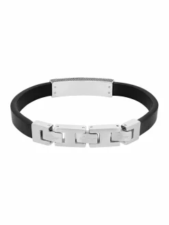 s.Oliver Schmuck<Herren Armband schwarz uni
