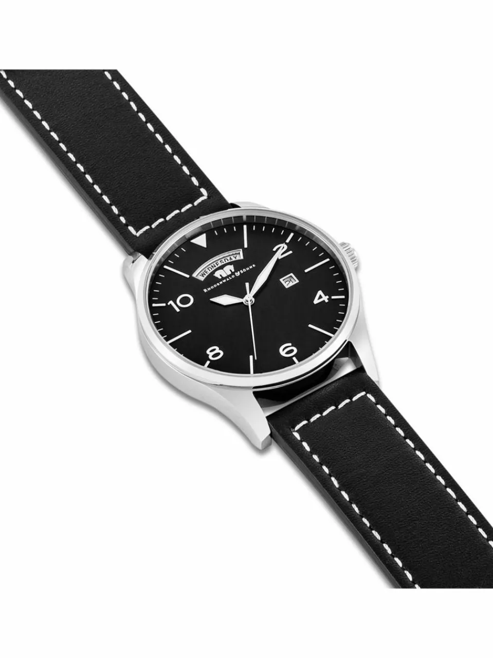 Rhodenwald & Söhne Uhren<Herren Armband-Uhr - Vintage silber uni