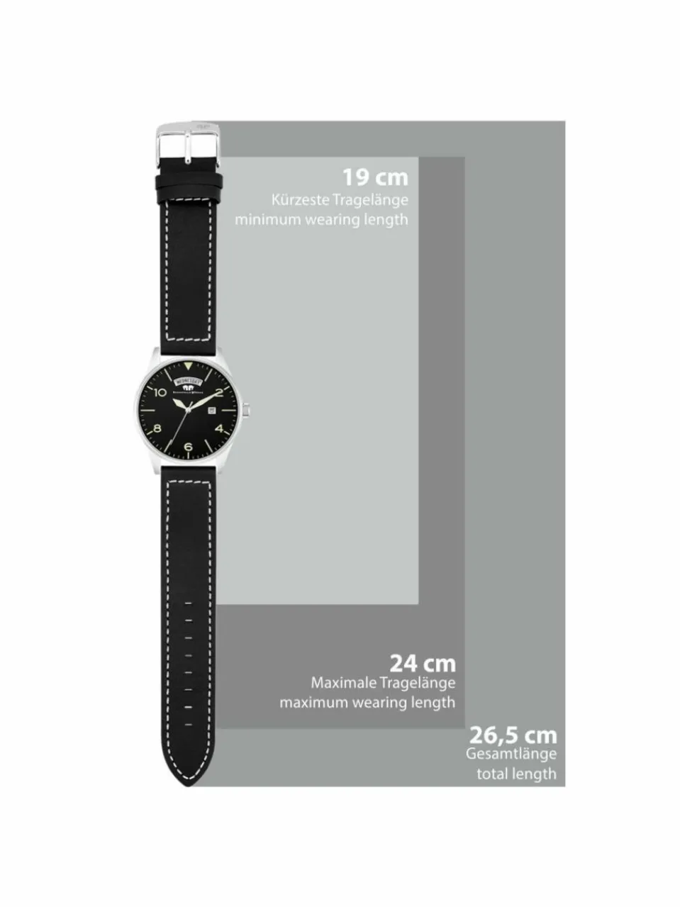 Rhodenwald & Söhne Uhren<Herren Armband-Uhr - Vintage silber uni