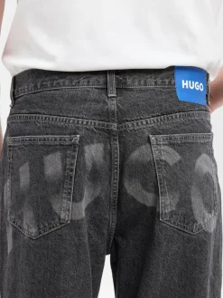HUGO BLUE Jeans<Herren Baggy Fit Jeans - Nate schwarz uni