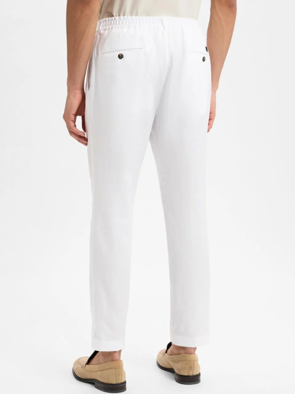 JOOP! Anzüge<Herren Baukasten-Anzughose mit Leinen-Anteil - Lester weiß uni