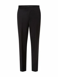 Wilvorst Hosen|Baukasten-Anzüge<Herren Baukasten-Anzughose aus Wolle schwarz uni