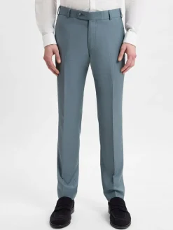 Wilvorst Baukasten-Anzüge<Herren Baukasten-Anzughose aus Wolle petrol hellgrau meliert