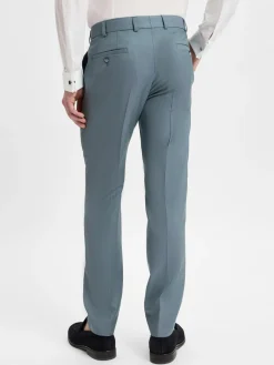 Wilvorst Baukasten-Anzüge<Herren Baukasten-Anzughose aus Wolle petrol hellgrau meliert