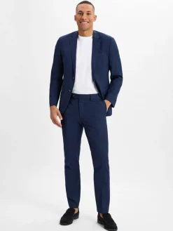 Daniel Hechter Hosen|Baukasten-Anzüge<Herren Baukasten-Anzughose mit Schurwoll-Anteil marine strukturiert