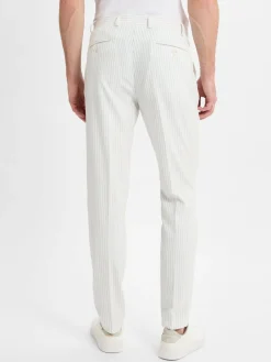 Finshley & Harding London Baukasten-Anzüge<Herren Baukasten-Anzughose - Hudson weiß blau gestreift