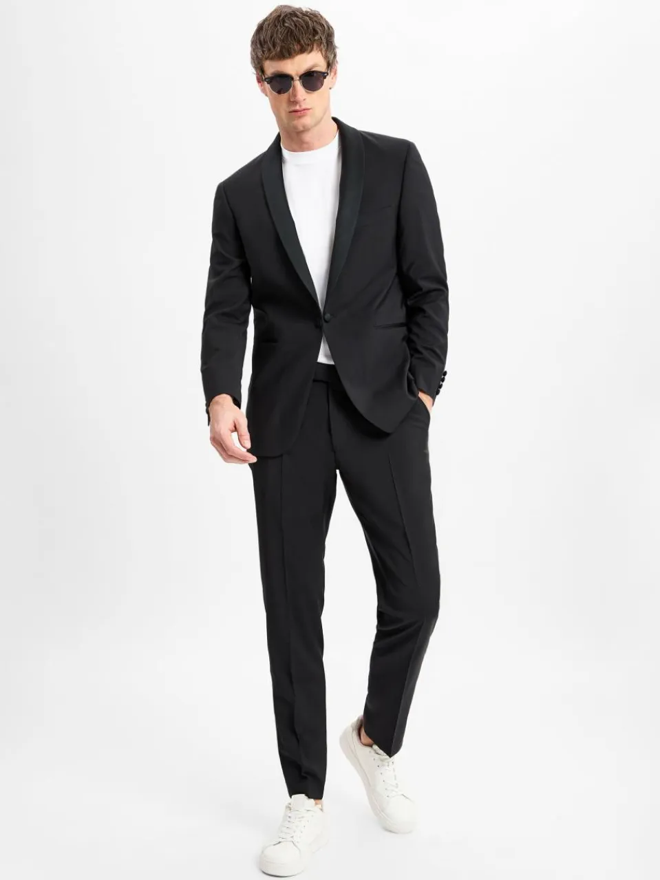 Herren Digel Hosen|Baukasten-Anzüge>Herren Baukastenanzug-Smoking-Hose aus Schurwolle - Shawn