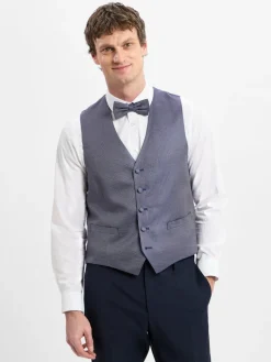 Digel Anzüge<Herren Baukastenanzug-Weste - Lambert blau grau gemustert
