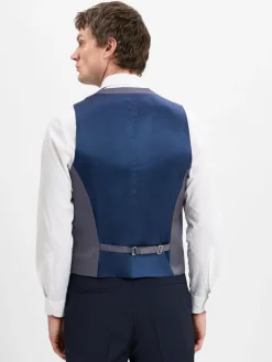 Digel Anzüge<Herren Baukastenanzug-Weste - Lambert blau grau gemustert