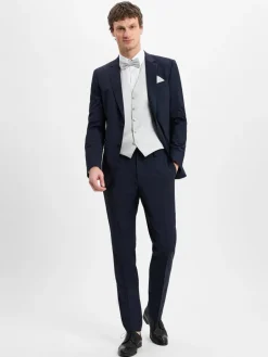 Digel Anzüge<Herren Baukastenanzug-Weste mit Schurwoll-Anteil - Lambert hellgrau uni