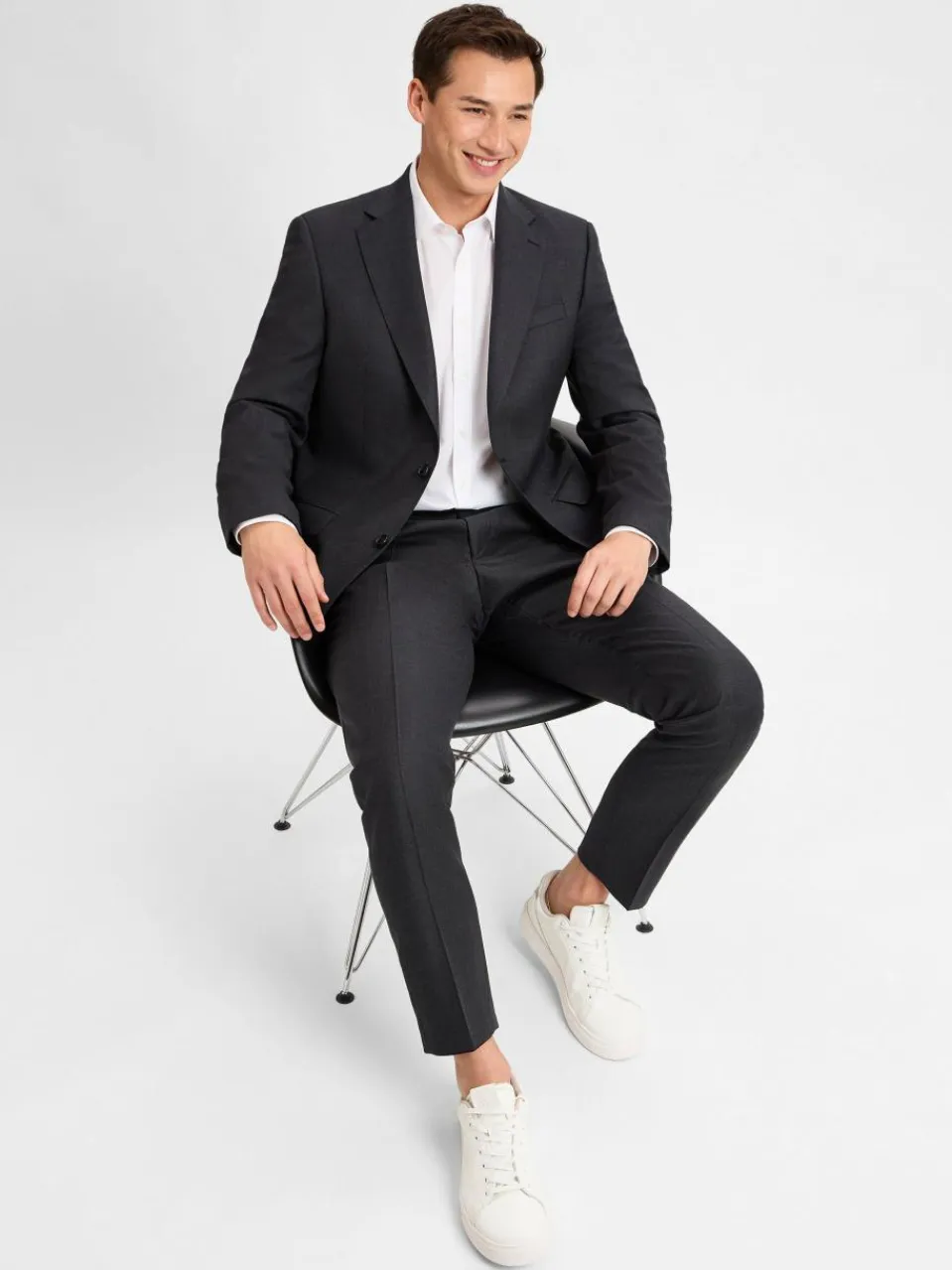 Digel Baukasten-Anzüge|Anzüge<Herren Baukasten-Hose grau strukturiert